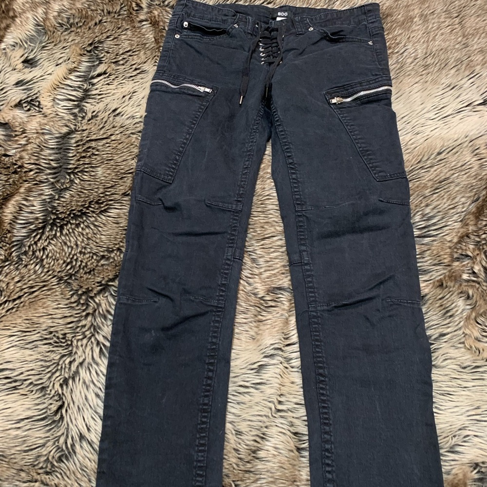 BDG BLACK LACE UP SKINNY PANTS sz 26